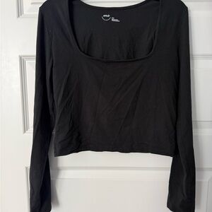 Aerie Black Long Sleeve Top